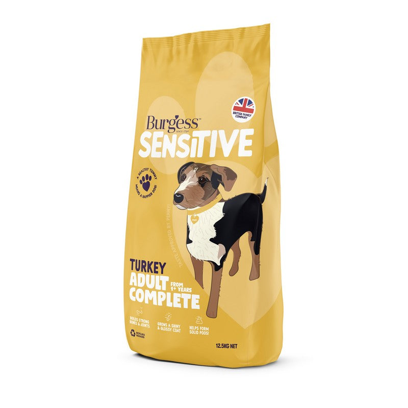 Burgess Sensitive Adult Turkey & Rice 12.5Kg