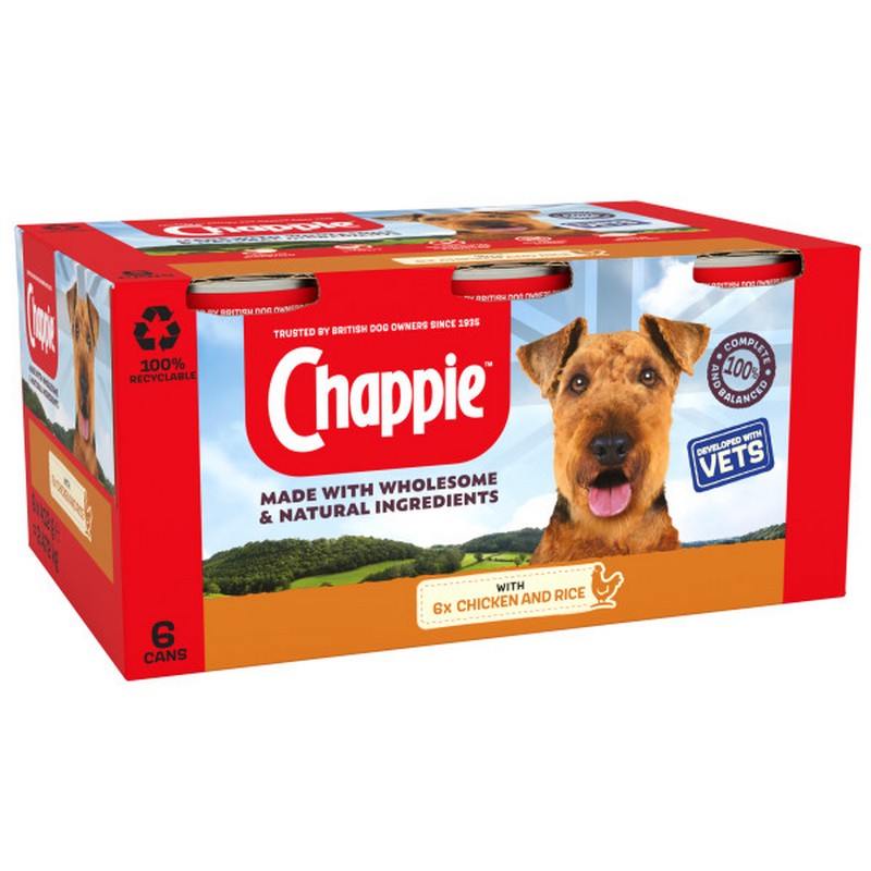 Chappie Tins Chicken & Rice 4 x 6 x 412g