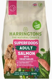 Harringtons Adult Grain Free Superfoods Salmon & Veg 12kg