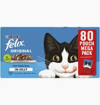 Felix Adult Original Fish Selection in Jelly Pouches 80 x 85g