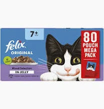 Felix Adult Original Mixed Selection in Jelly Pouches 80 x 85g