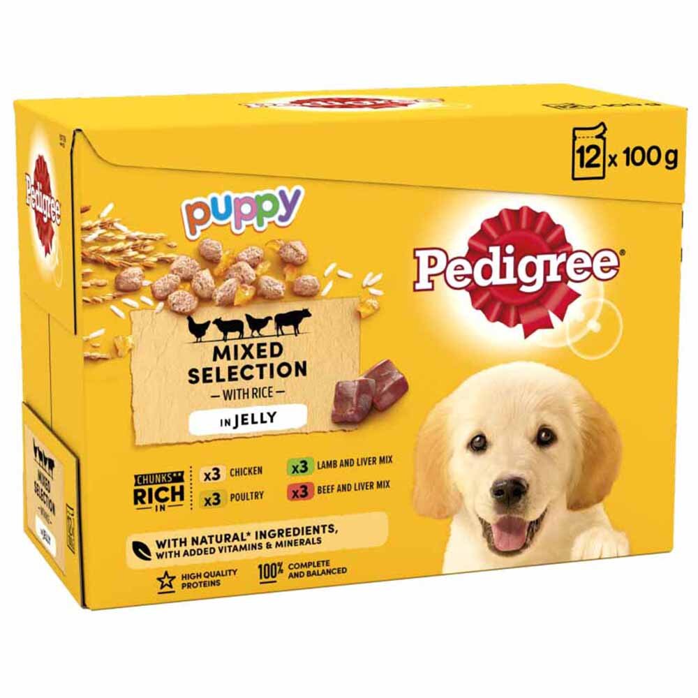 Pedigree Mixed Selection Puppy in Jelly Pouches 4 x 12 x 100g